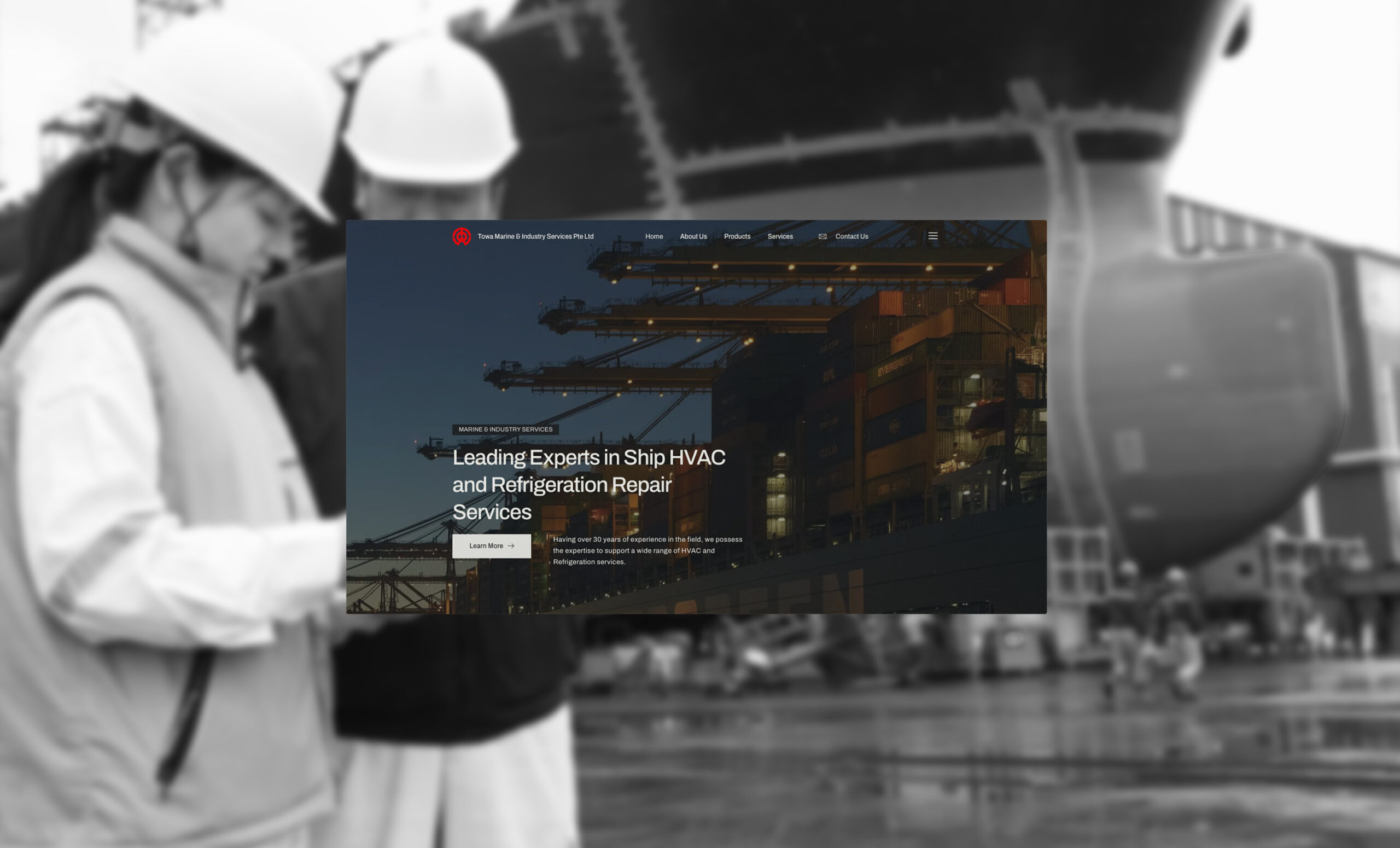 Towa Marine website by Creatif Work, screen 6